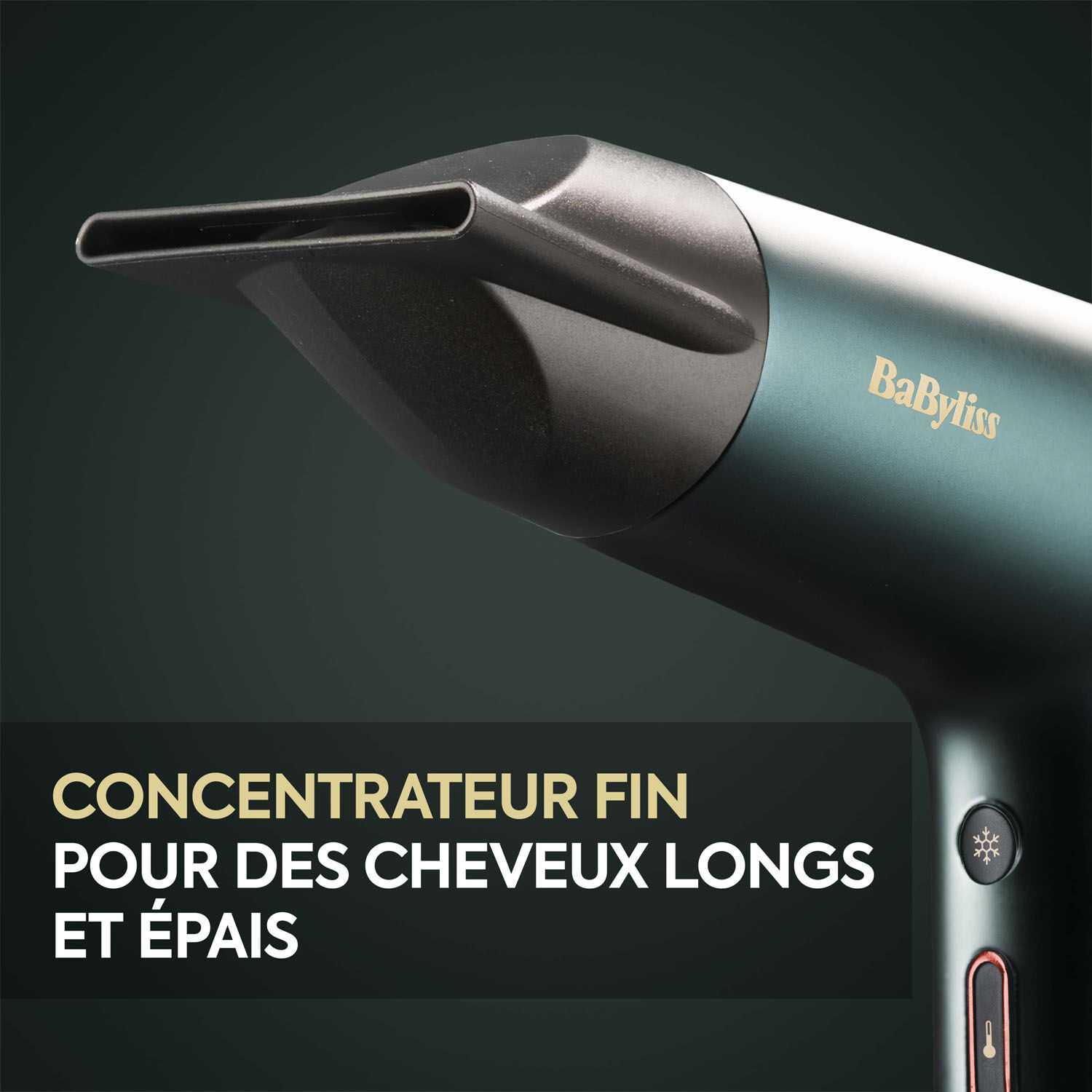 CONCENTRATEUR FIN . POUR DES CHEVEUX LONGS ET &Eacute;PAIS